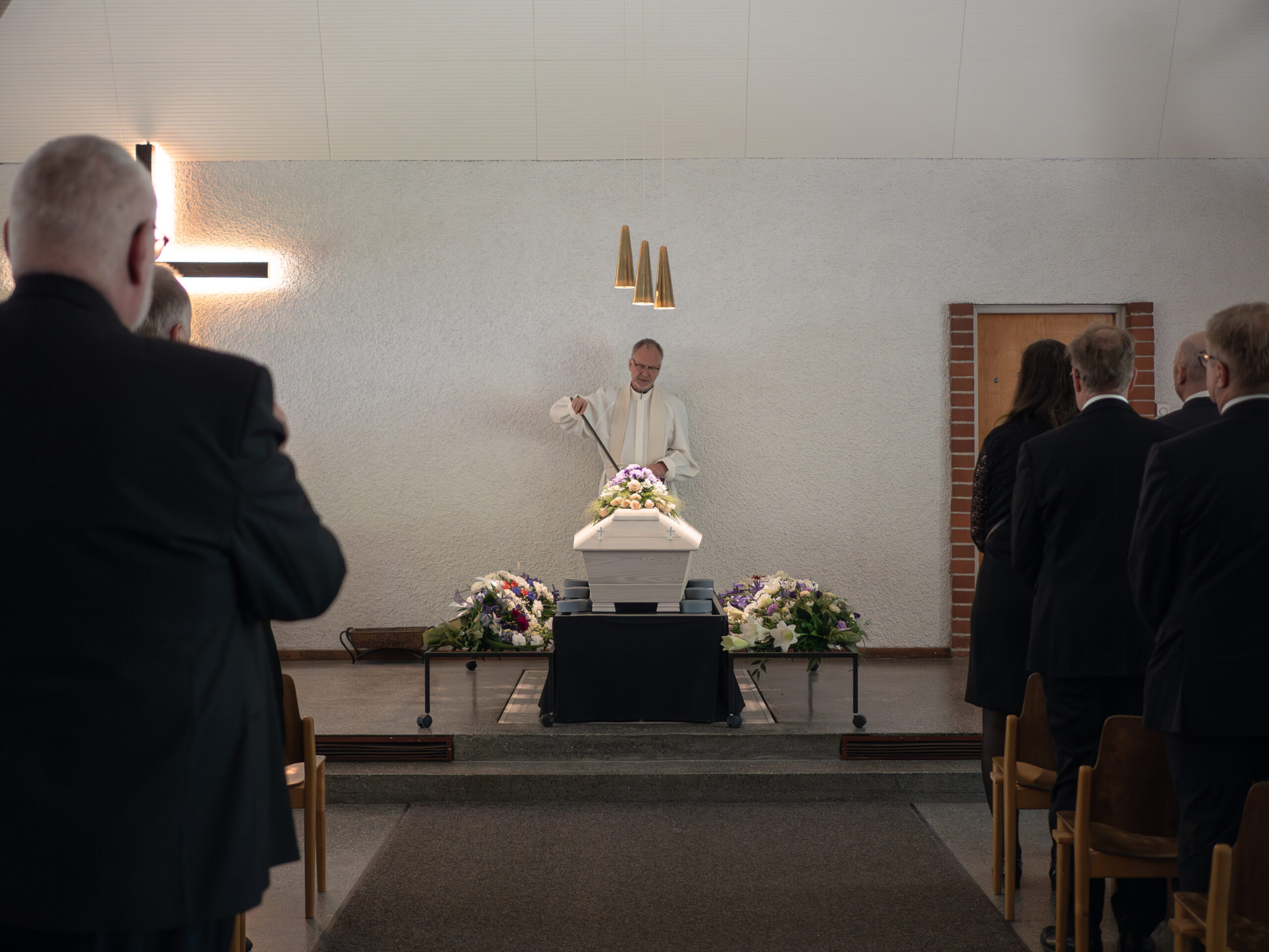 Vainajan siunaus viimeiselle matkalle.